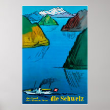 Die Schweiz, Suiça, Poster de viagens