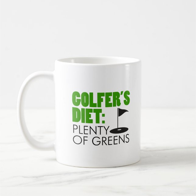 Dieta de Golfer Muitos Verdes Engraçados Caneca de (Esquerda)