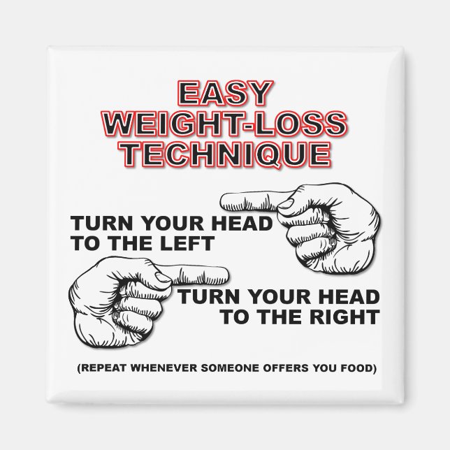 Dieta Imã de geladeira Engraçada De Perda De Peso (Frente)