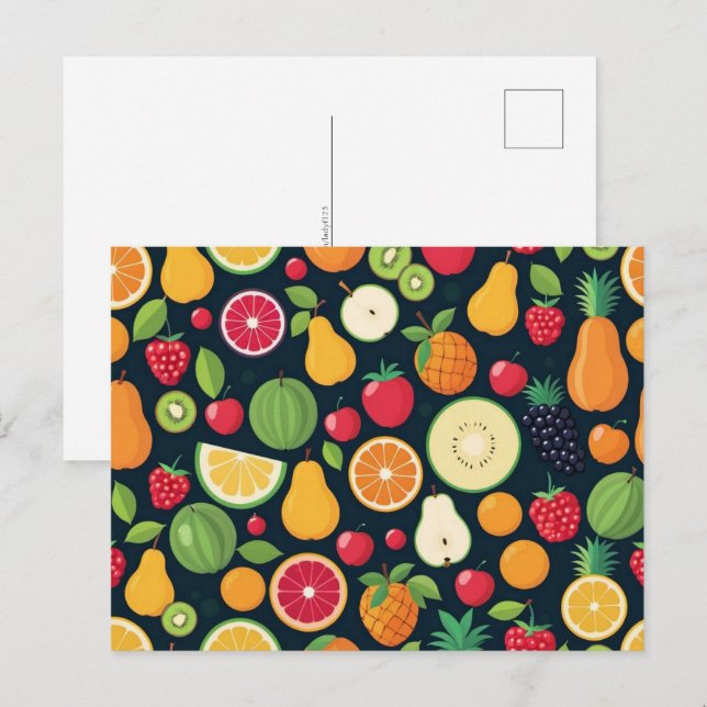 Dieta saudável, Cartão postal (Frente/Verso)