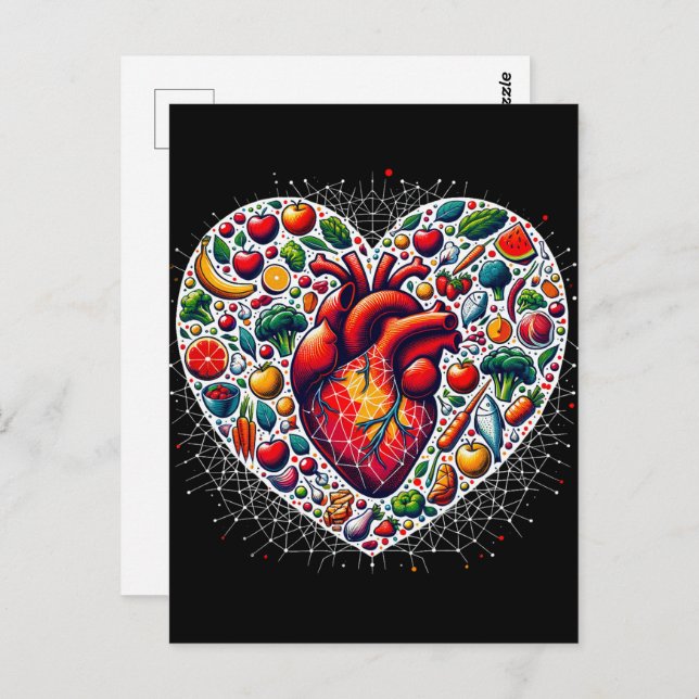 Dieta saudável, Cartão postal (Frente/Verso)