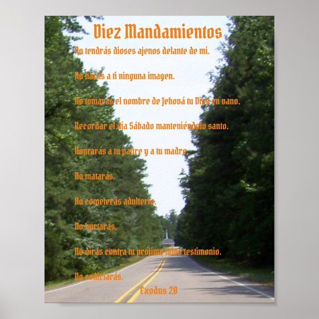 Diez Mandamientos - Camino Celestial Poster (Frente)