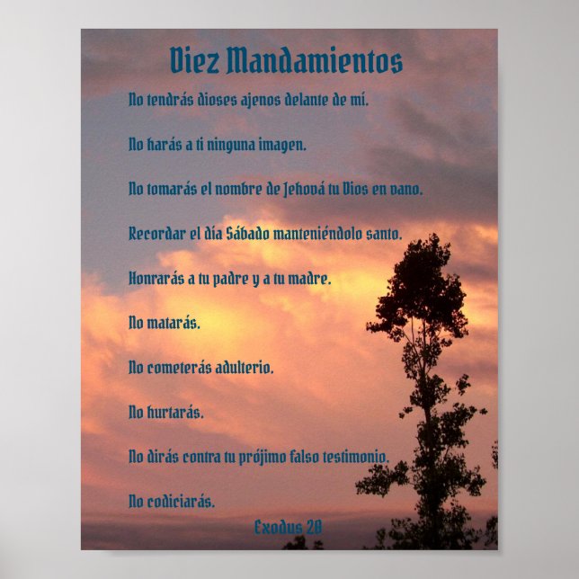 Diez Mandamientos - Cielo Poster (Frente)