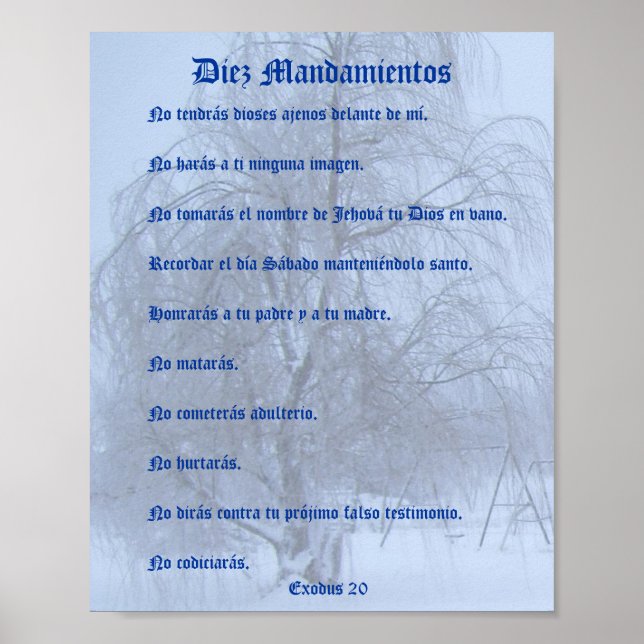 Diez Mandamientos - Invierno Poster (Frente)