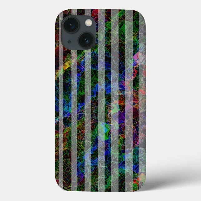 Diferentes faixas e quadrados arranhados de linhas (Verso)