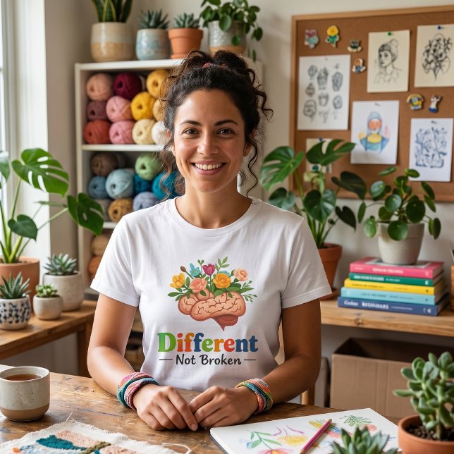 Different Not Broken Floral Brain: Neurodiversity (Criador carregado)