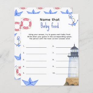 Diga a essa comida do bebê - jogo do chá de fralda