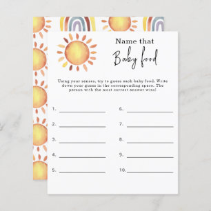 Diga a essa comida do bebê - jogo do chá de fralda