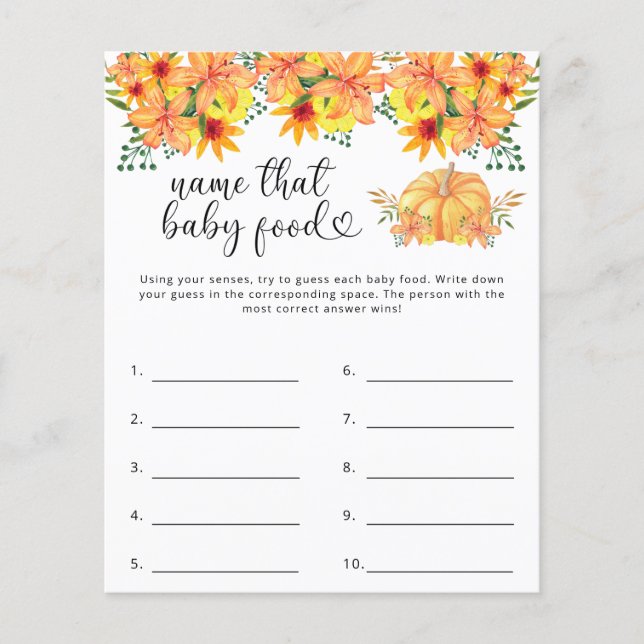 Diga a esse jogo de chá de comida (Frente)