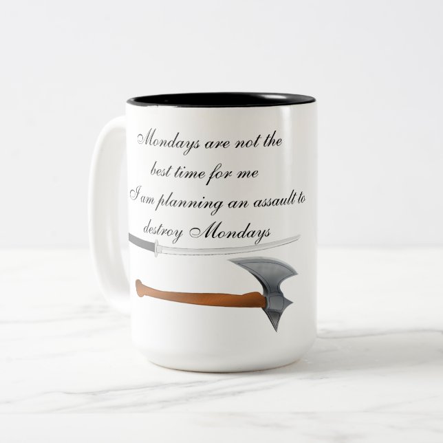 Diga NÃO à caneca de segunda-feira (Frente Esquerda)