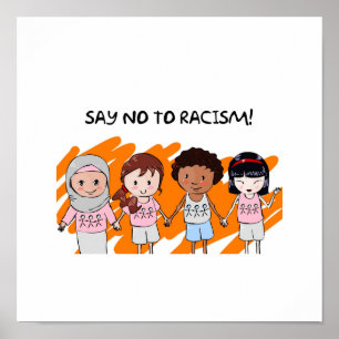 Diga não à Poster da Escola de Racismo