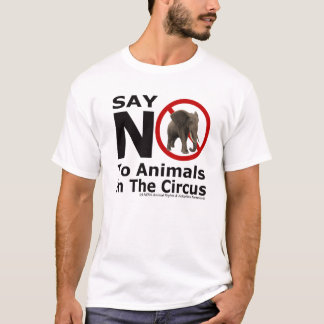 Diga não aos animais na camisa do elefante do