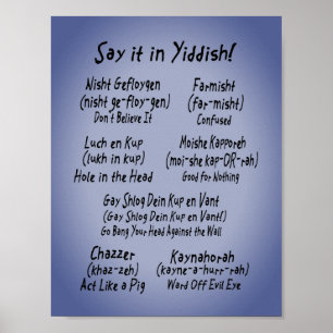 Diga-o no poster Yiddish