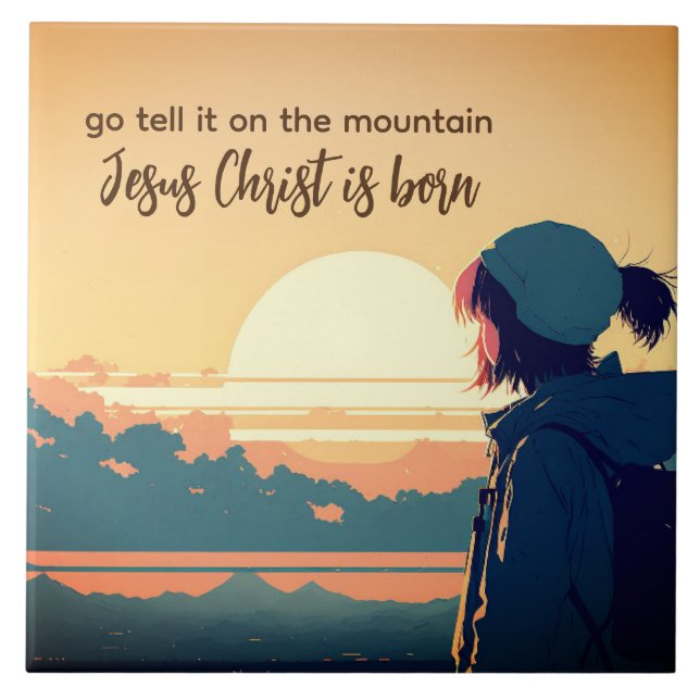 Diga-o sobre a montanha que Jesus Cristo é Nascer (Frente)