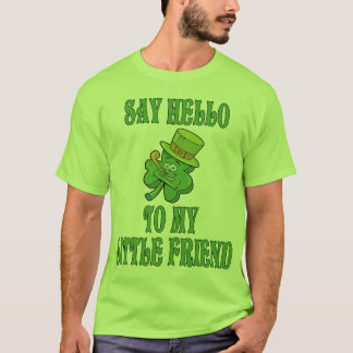 Diga olá! a minha camiseta pequena do trevo do