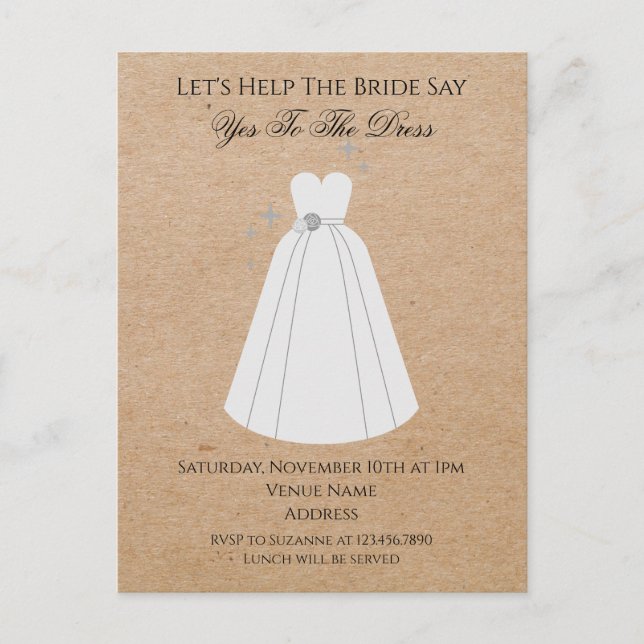 Diga Sim ao Convite de Endereço de Devolução Kraft (Frente)