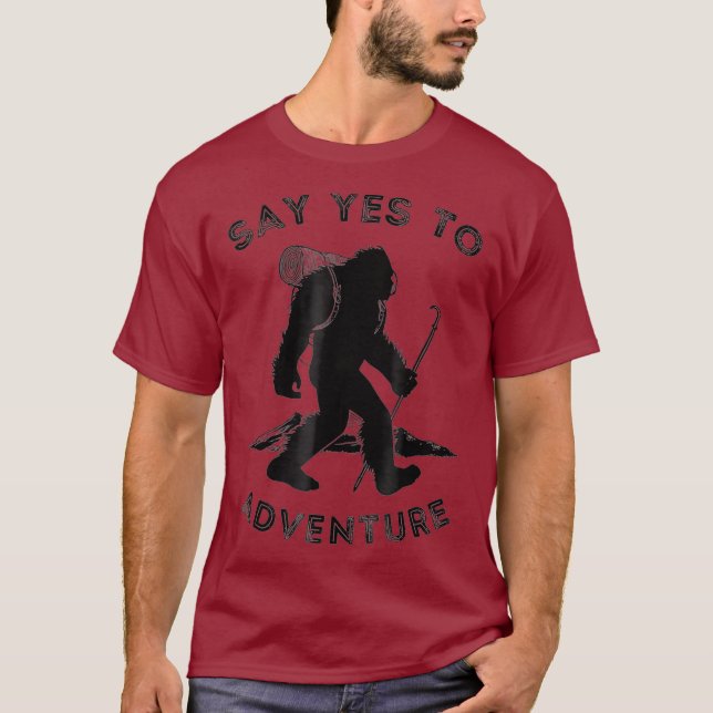 Diga Sim Para Aventurar Camisa Sasquatch De Teto B (Frente)