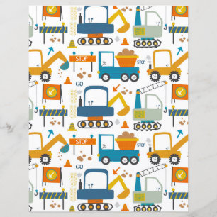 Diggers Scrapbook Paper/Boys