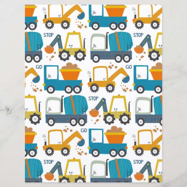 Diggers Scrapbook Paper/Boys (Frente)