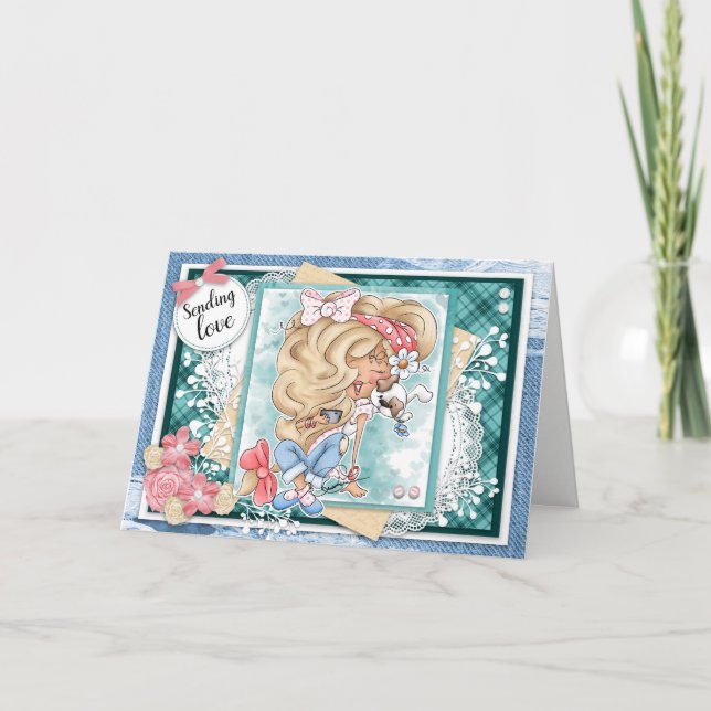 Digi Doodles Enviando Cartão de Saudação (Frente)