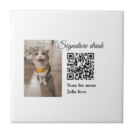 Digitalização de bebida de assinatura Código QR ad