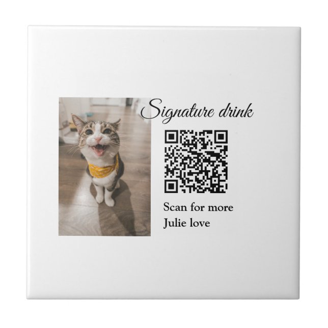 Digitalização de bebida de assinatura Código QR ad (Frente)