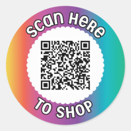 Digitalizar o adesivo redondo clássico do código Q