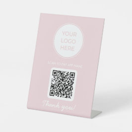 Digitalize-me rosa para pagar a placa QR