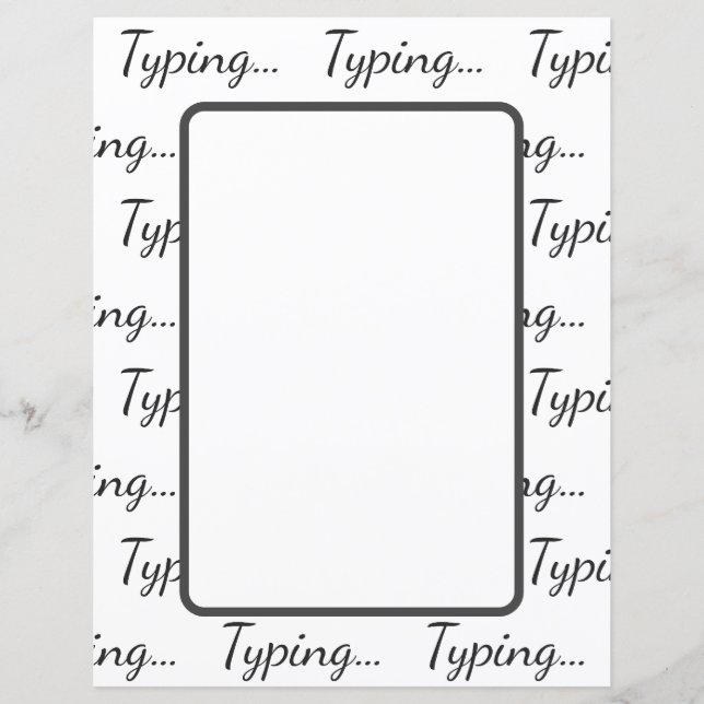 Digitando... texto limpo, mínimo de folhas de pape (Frente)