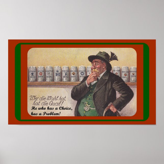 DILEMA DIVERTIDA ALEMÃ? SINAL DE CERVEJA - POSTER (Frente)