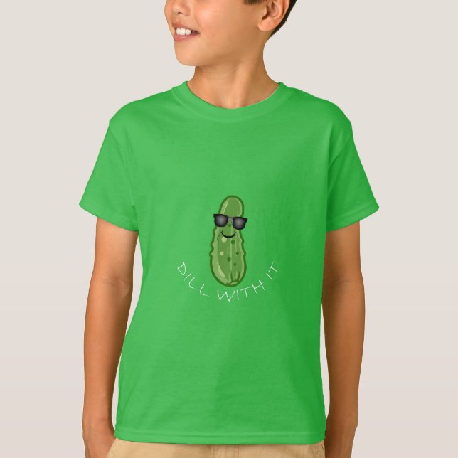 Dill With It Design - Camisa Básica Para Crianças (Frente)