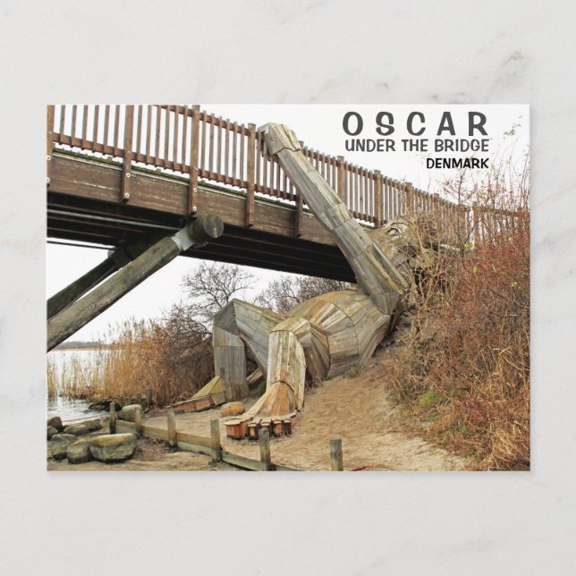 Dinamarca, Oscar, sob o cartão postal da ponte! (Frente)