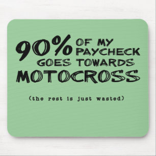 Dinheiro Desperdiçado Moto Motocross Mouse Pad
