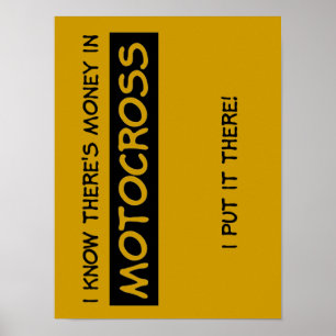 Dinheiro no poster da bicicleta da sujeira do