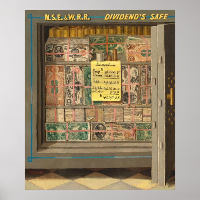 Dinheiro seguro - Victor Dubreuil Fine Art Poster (Frente)