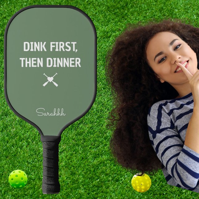 Dink First Then Dinner Personalized Pickleball Mom (Criador carregado)