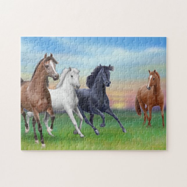 Dinnertime no quebra-cabeça do rancho (Horizontal)