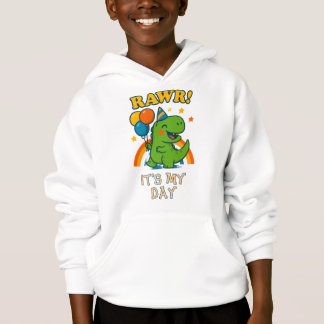Dino Birthday Hoodie - É o meu dia