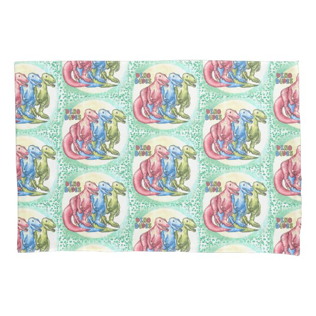 Dino Dudes Dinossauros, travesseiro (Frente)