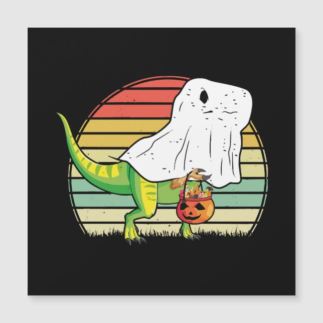 Dino Fantasma Engraçado Halloween (Frente)