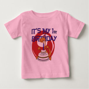 Dino First Birthday Camisetas e presentes