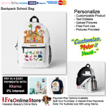 Dino Friends Backpack Print Cut Sew School Bag 12