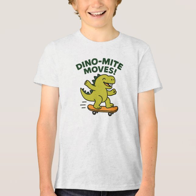 Dino-Mite Moves Cool Skateboarding Dinosaur (Frente)