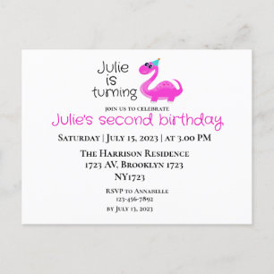 Dino-mite no convite de aniversário