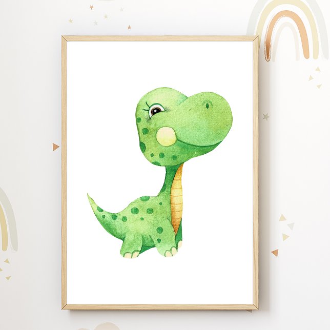 Dino Nursery Poster Dinossaur Kids Room Decor (Criador carregado)