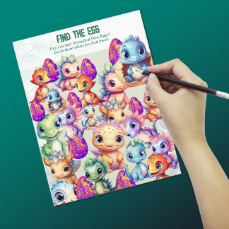 Dino Roar Encontre A Folha De Jogo Do Festa Ovos