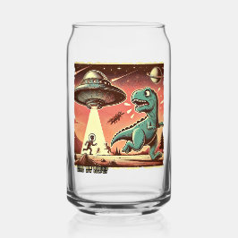 Dino UFO Selfie: Pânico Vintage (Mug, vidro, copo)