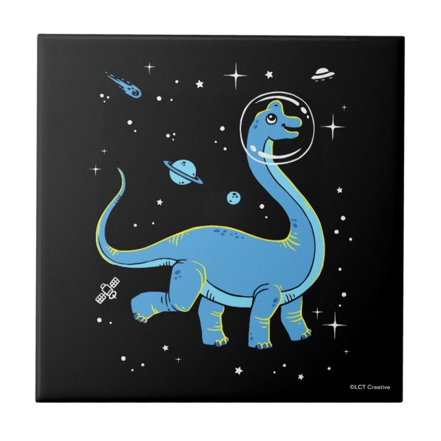 Dinos Do Brachiossauro Azul No Espaço (Frente)