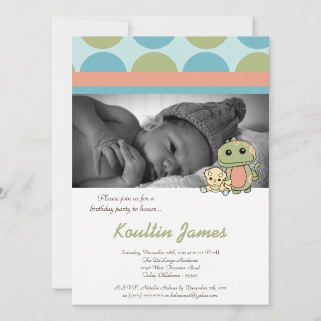 Dinos Jogam Dinossauros T Rex Convite Aniversário (Frente)