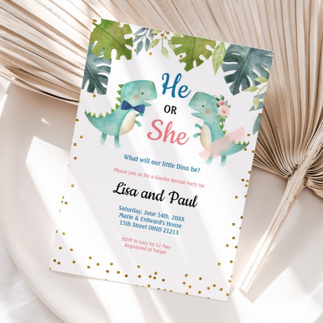 Dinosaur Bowtie ou Tutu Dinossaur convite (Criador carregado)